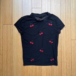 Volcom Black Mesh cherry 🍒 Top